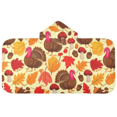 Imagem de Burbuja Toalha de banho com capuz de laço rosa para crianças, toalha de praia de pelúcia macia absorvente para chá de meninas e meninos 3-10 anos, 61 x 127 cm