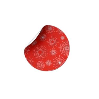 Imagem de Autocolantes Adesivos Redondos 25 Unidades Para Festa de Ano Novo Com Estampa de Fogos de Artifício - Tamanho 85x85cm