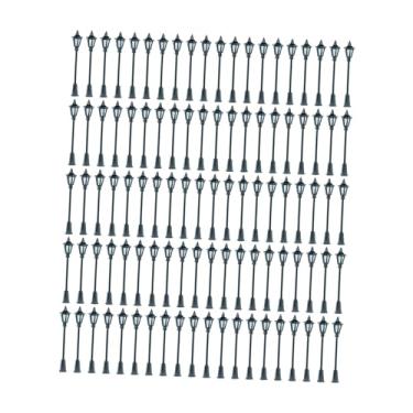Imagem de Dynwave Miniaturas de postes de luz para ferromodelismo, escala 1/75, para construção de maquetes ferroviárias, ideais para fotos e jardins de fadas, 100 Unidades
