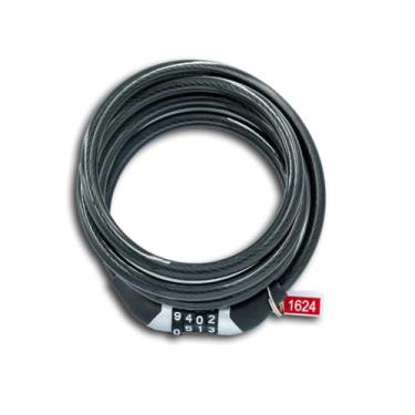 Imagem de Cadeado de bicicleta, cadeado de cabo de combinação de bicicleta de 9 metros, cadeado de combinação de bicicleta de segurança de 4 dígitos com cartão de senha fixo de 6 dígitos, trava de segurança