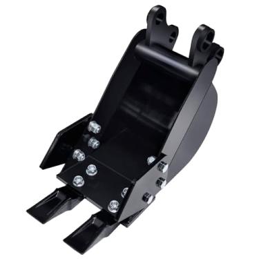 Imagem de Garosa Balde de Escavadeira Pequena de 7,87 Polegadas Balde de Escavadeira Estreita para Escavação de Oleodutos e Dragagem de Rio Liga de Aço de 2 Lâminas Miniescavadeira Acessório