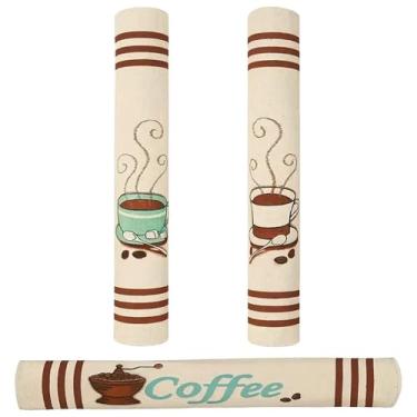 Imagem de Capas de maçaneta de geladeira, luvas de eletrodomésticos de cozinha, luvas de geladeira, micro-ondas, lava-louças, porta, pano, lavável, antiderrapante, forno, mantenha longe das pontas dos dedos