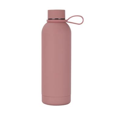 Imagem de Garrafa TéRmica de áGua 500ml PortáTil, AçO Inox 304 Boca Estreita Garrafa TéRmica, Antivazamento, MantéM Bebidas Quentes e Geladas Por 12h, Ideal para Esportes, Viagens, Academia (Rosa escuro)