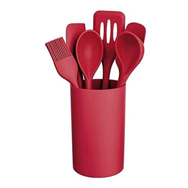 Imagem de Jogo de Utensilios de Silicone 7 Peças Vermelho 50899 - Euro