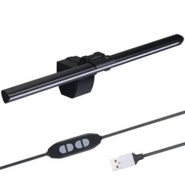 Imagem de Lâmpada de tarefa LED para leitura e-Reading alimentada via USB luz protetora os olhos com 3 temperaturas cor e 10 níveis brilho ajustáveis tela clip