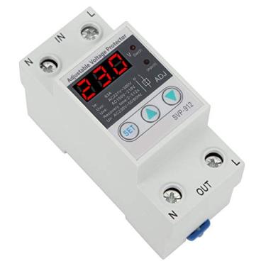 Imagem de YOUTHINK Dispositivo de Proteção de Tensão 230VAC 63A Protetor de Sobre/subtensão, Protetor de Tensão de Auto-recuperação Ajustável para Eletrodomésticos Distribuição de Energia e Controle Elétrico