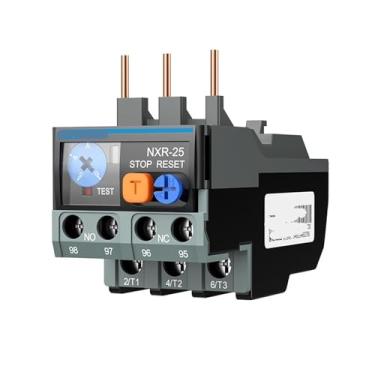 Imagem de BEGWVDJTP Protetor térmico de sobrecarga NXR-25 Proteção contra falha de fase Proteção contra sobrecarga de temperatura do relé térmico 0,1-25A (tamanho: NXR-25 1,6-2,5A)