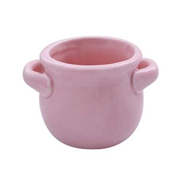 Imagem de Mini vaso de cerâmica vaso de flores feito à mão jardim escritório casa decoração bonito vaso de flores desktop (cor: 04) (3)