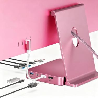 Imagem de Hub USB C para Mac 61.0 cm 2021/2023/2024, hub USB iMac 7 em 1 com USB A/C 3.2 10Gbps, SD/TF, HDMI iMacM1 M3 M4 Dock Acessórios