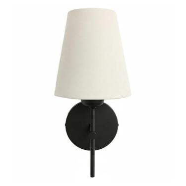 Imagem de Abajur de parede com cúpula de tecido (Preto)