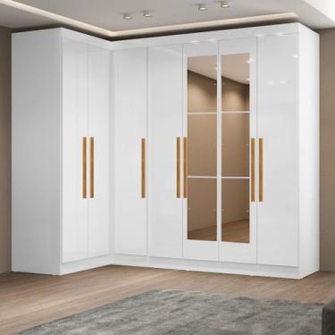 Imagem de Modulo 2 Canto com Puxador Mdf e Espelho Paris - Maxel