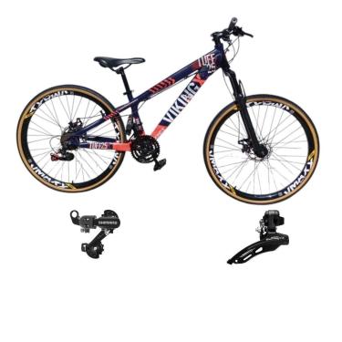 Imagem de Bicicleta 26 VikingX T25 21v Freeride Cambios Shimano Suspensão Pneu Slick FinoFx Amarela1.50-Unissex