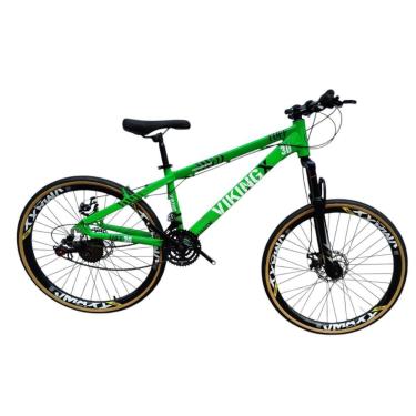 Imagem de Bicicleta 26 VikingX Tuff30 21v Freios Hidraulicos Pneu Fino Faixa Amarelo-Unissex