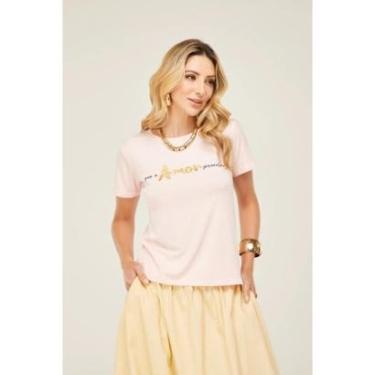 Imagem de TShirt D Bell Outlet Fashion Tshirt Especial Tshirt Foil  Que o Amor Prevaleça-Feminino