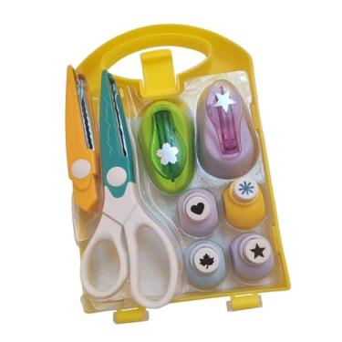 Imagem de Vaveren Conjunto de furadores de papel para artesanato infantil, conjunto de furadores DIY, cortadores de formatos multiuso para cartões de felicitações,