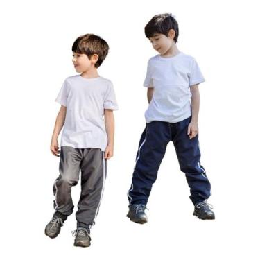 Imagem de 2 Calças Masculina Infantil Tactel Agasalho Inverno 418 - FR, 1 azul, 