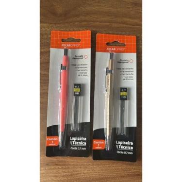 Imagem de kit Lapiseira Técnica + tubo 12 grafites Hexagonal 0.7mm Jocar GRATIS 