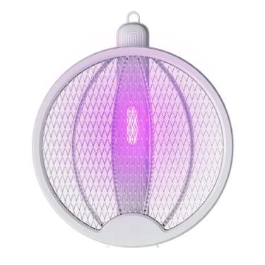 Imagem de 2 em 1 Choque Elétrico Vassoura Elétrica para Mosquitos Pasta Lâmpada Matamoscas Portátil Pé Pendurada na Parede Prática Segura