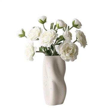 Imagem de Vaso de flor torcido moderno, centro de mesa decorativo e criativo para decoração de casa (branco)