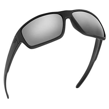 Imagem de TOROE Óculos de sol esportivos polarizados FIELD All Black com revestimento hidrofóbico de policarbonato AR, Preto fosco | Emblema preto, Standard Size