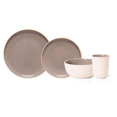 Imagem de Jogo Copa E Cia 16 Peças Harmonie Em Cerâmica Vanilla