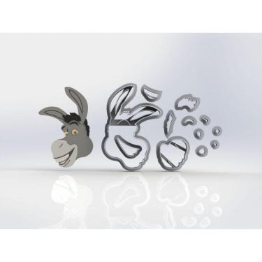Imagem de Cortador Shrek- Burro Modular Tamanho 6 Cm