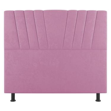 Imagem de Cabeceira Cama Box Casal Queen Size Dublin 160cm Suede Rosa - Abmaza