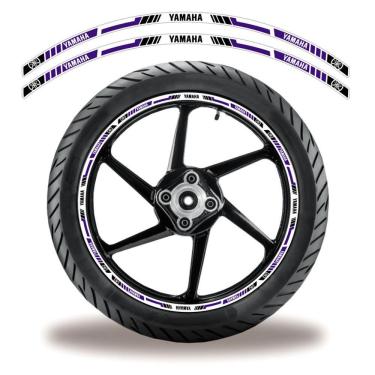 Imagem de Adesivo Refletivo Friso Roda Moto Yamaha Azul Azul 5