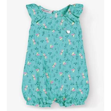 Imagem de Macaquinho Gase Infantil Trick Nick Azul, M, Azul