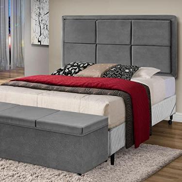 Imagem de Painel Quarto Lais 6746 Casal 140cm Cinza