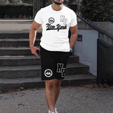 Imagem de Kit Camisa Camiseta e Short Tactel Masculino New York Steep Mountain A