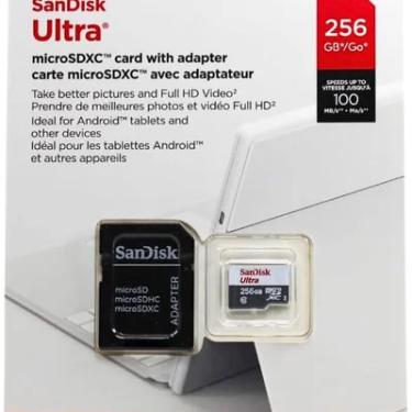 Imagem de Cartão De Memória Sandisk, Microsd 256GB, Classe 10, Adaptador
