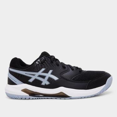 Imagem de Tênis Asics Gel-Dedicate 8 Masculino, Preto, Azul, 39