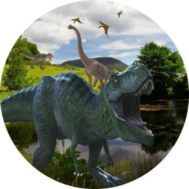 Imagem de Painel de Lona Redondo Dinossauros - Fabrika De Festa, 180x180cm
