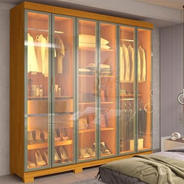 Imagem de Guarda-roupa Casal com 6 Portas Reflecta com Pés 100% Mdf Império Naturale