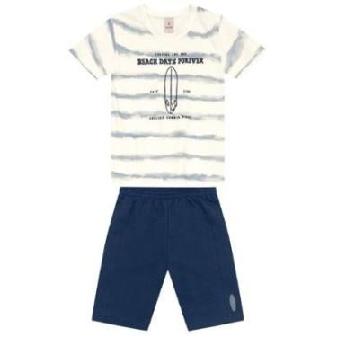 Imagem de Conjunto infantil menino oversized de surf Brandili-Masculino