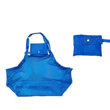 Imagem de Bolsa Organizador Infantil Brinquedo Praia Tela Lavável Azul - Minha E