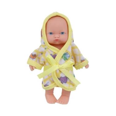 Imagem de Boneca Mini Bebê De 12cm Com Roupinha, Recém-Nascido Realista Sorriden