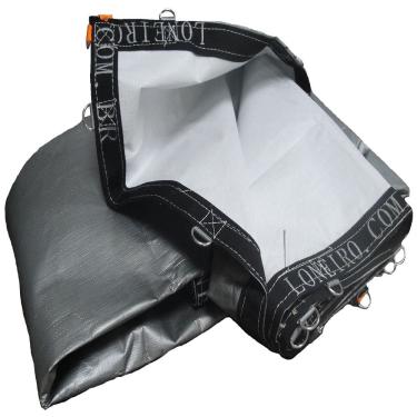 Imagem de Super lona branca prata 6x4 pppe 500 micra com argolas inox