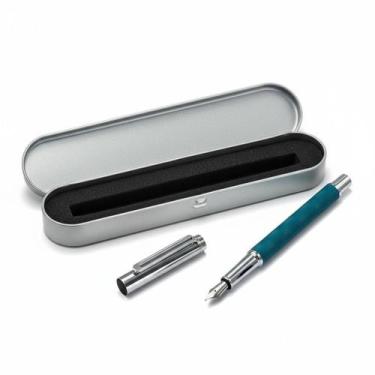 Imagem de Caneta Tinteiro Executiva Pena Verde Caixa Metal 0,5Mm Luxo - Luyke