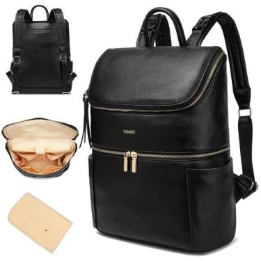 Imagem de Mochila de fraldas Yomiky Leather para meninos e meninas gêmeos