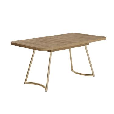 Imagem de Mesa Toscana 6 Lugares Carraro Carvalho C/ Dourado
