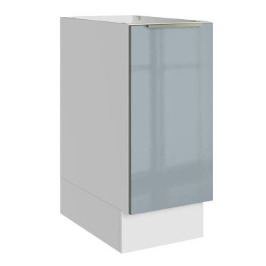 Imagem de Balcão de Cozinha 35 cm 1 Porta (Sem Tampo) Branco/Cinza Lux Madesa