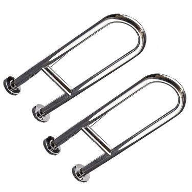 Imagem de Barra de Apoio em U 60cm Kit 2 Uni Banheiro Box Seguranca Idoso Cadeirante Gestante Lavabo Casa de Repouso Hospital