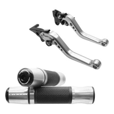 Imagem de Kit Manete Manopla Com Peso Cb300r Cb 300r Gravado A Laser - Special L