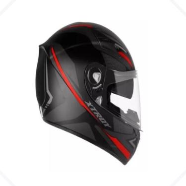Imagem de Capacete Moto Ebf Xtroy Com Óculos Interno Fumê + Narigueira, Vermelho