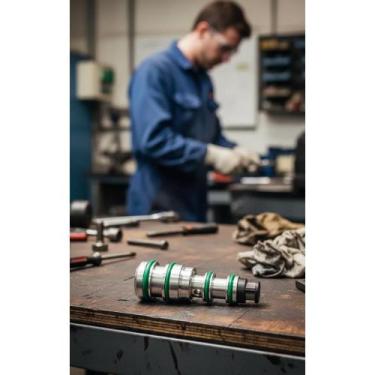 Imagem de 2x Válvula Compressor Ar Condicionado Carro 44 Psi Vermelha - Congratu