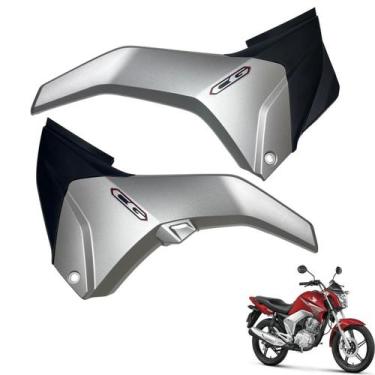 Imagem de Tampa Lateral Cg Titan 150 Modelo 2014 2015 Par Carenagem Lateral Lado