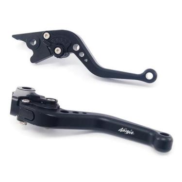 Imagem de Manete Esportivo Reforçado Ninja 250r 300r 40r0 Z300 Z400 Gravado a La