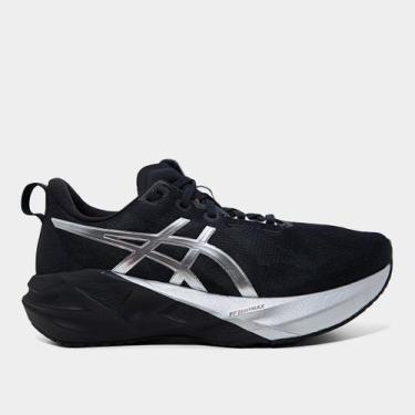 Imagem de Tênis Asics Novablast 5 Platinum Feminino, Prata, Preto, 37